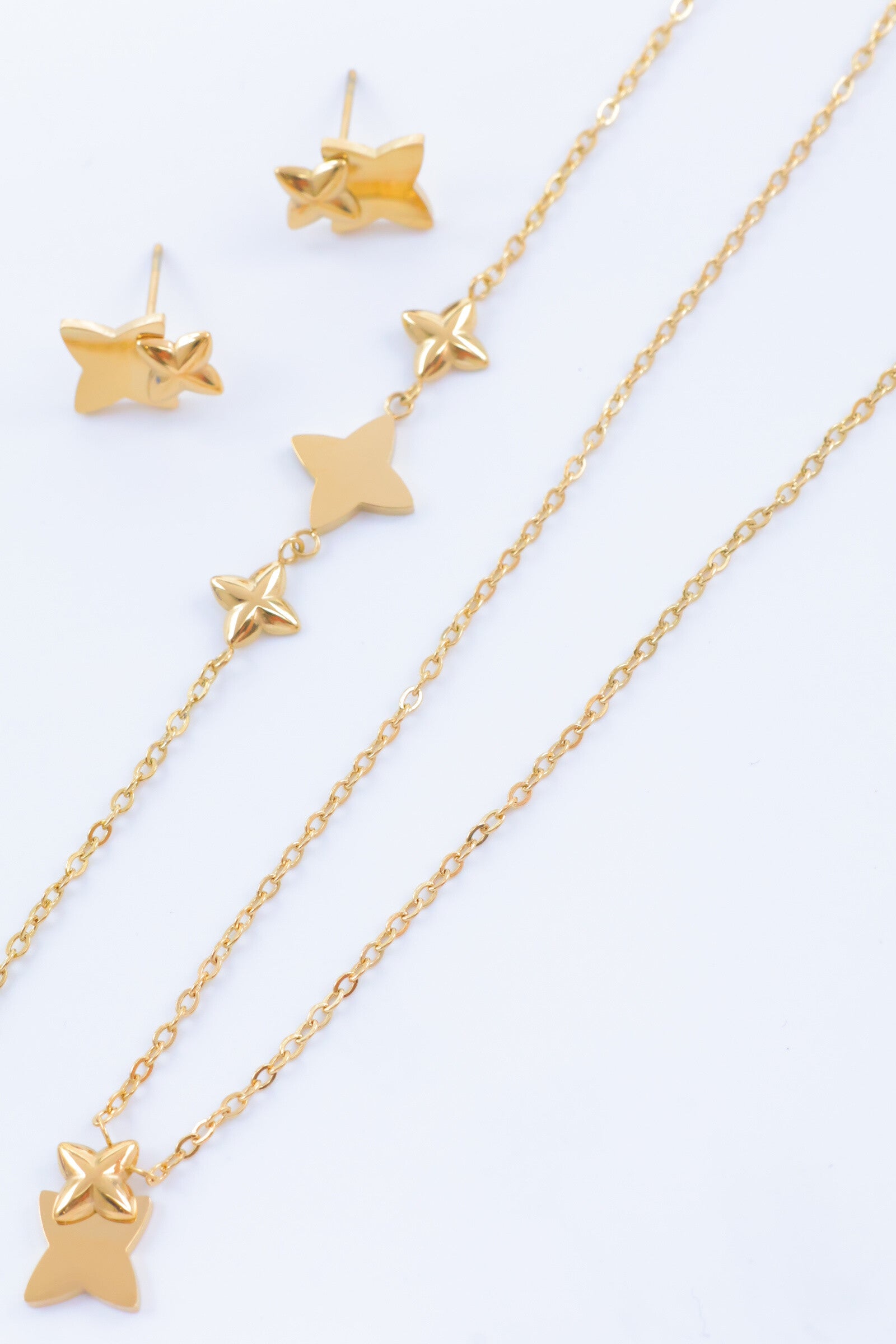 Parure de bijoux en acier inoxydable - DORÉ