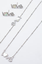 Parure de bijoux en acier inoxydable - ARGENT