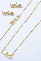 Parure de bijoux en acier inoxydable - DORÉ