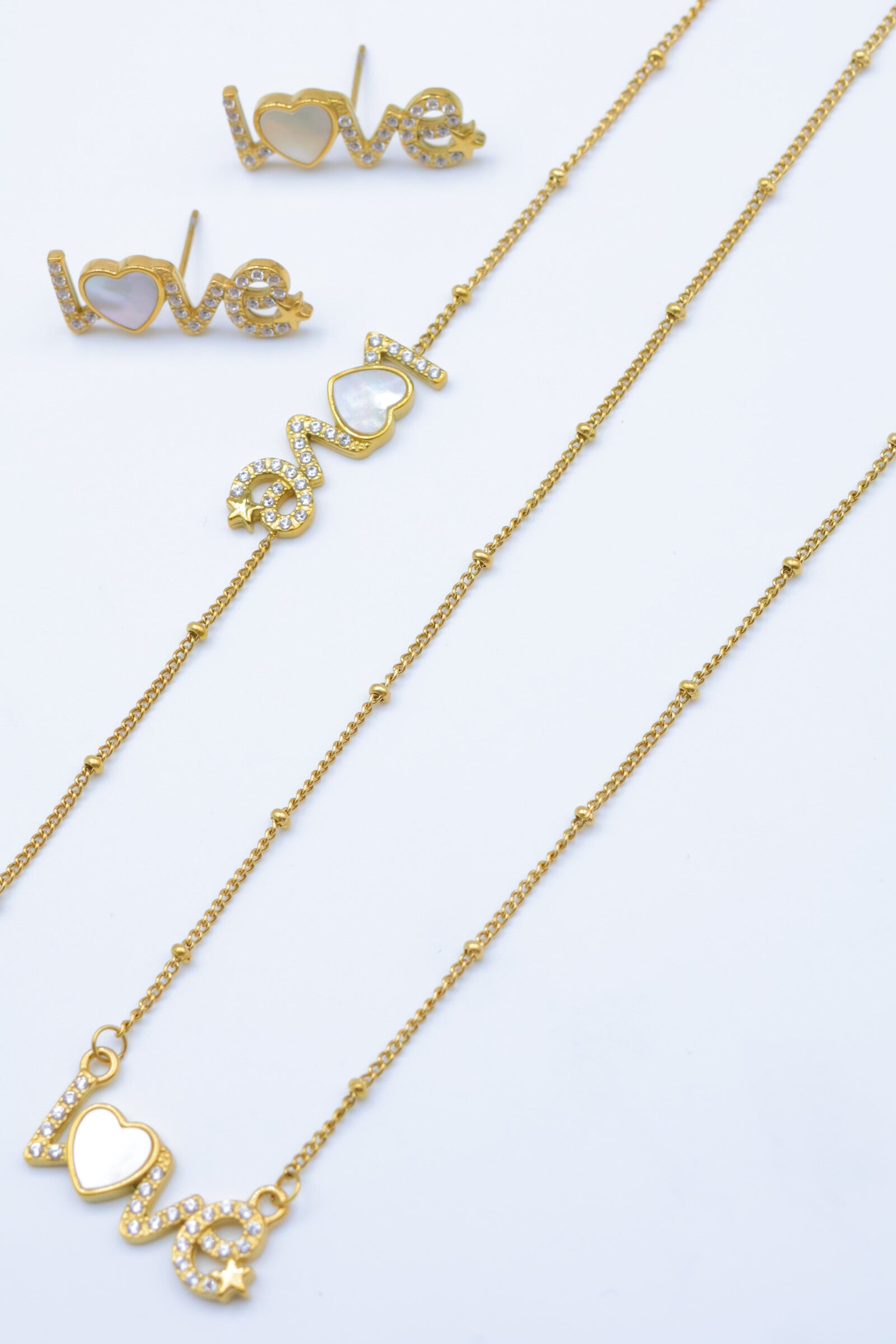 Parure de bijoux en acier inoxydable - DORÉ
