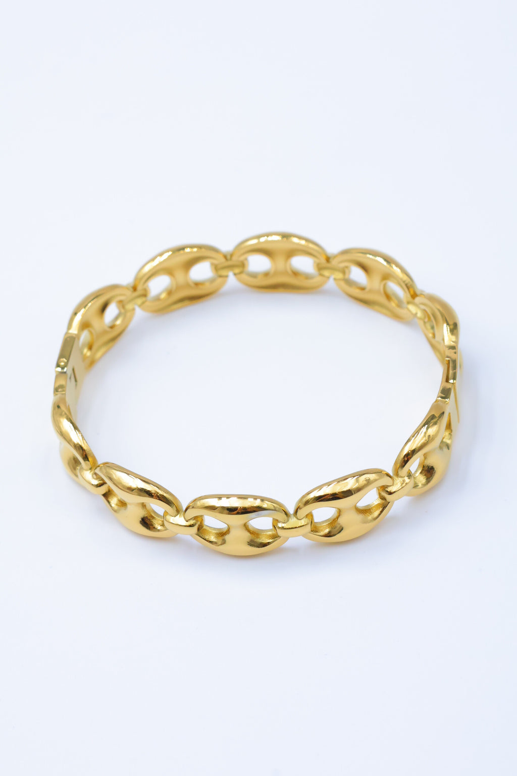 Bracelet jonc en acier inoxydable - DORÉ