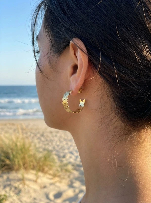 Boucles d’oreilles en acier inoxydable