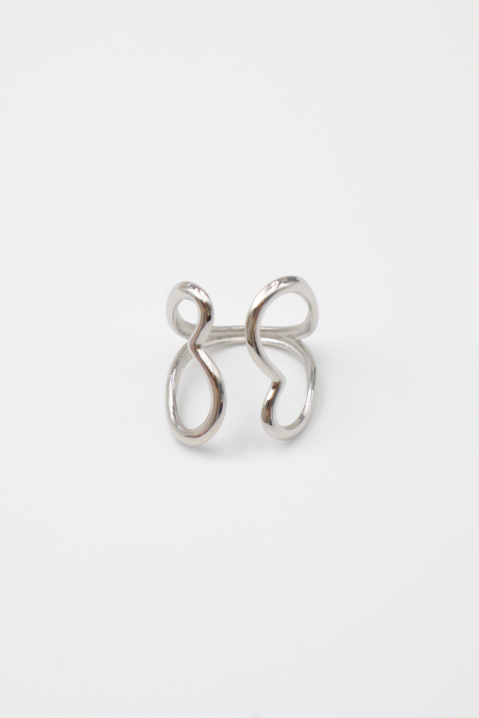 Bague ajustable en acier inoxydable - ARGENT