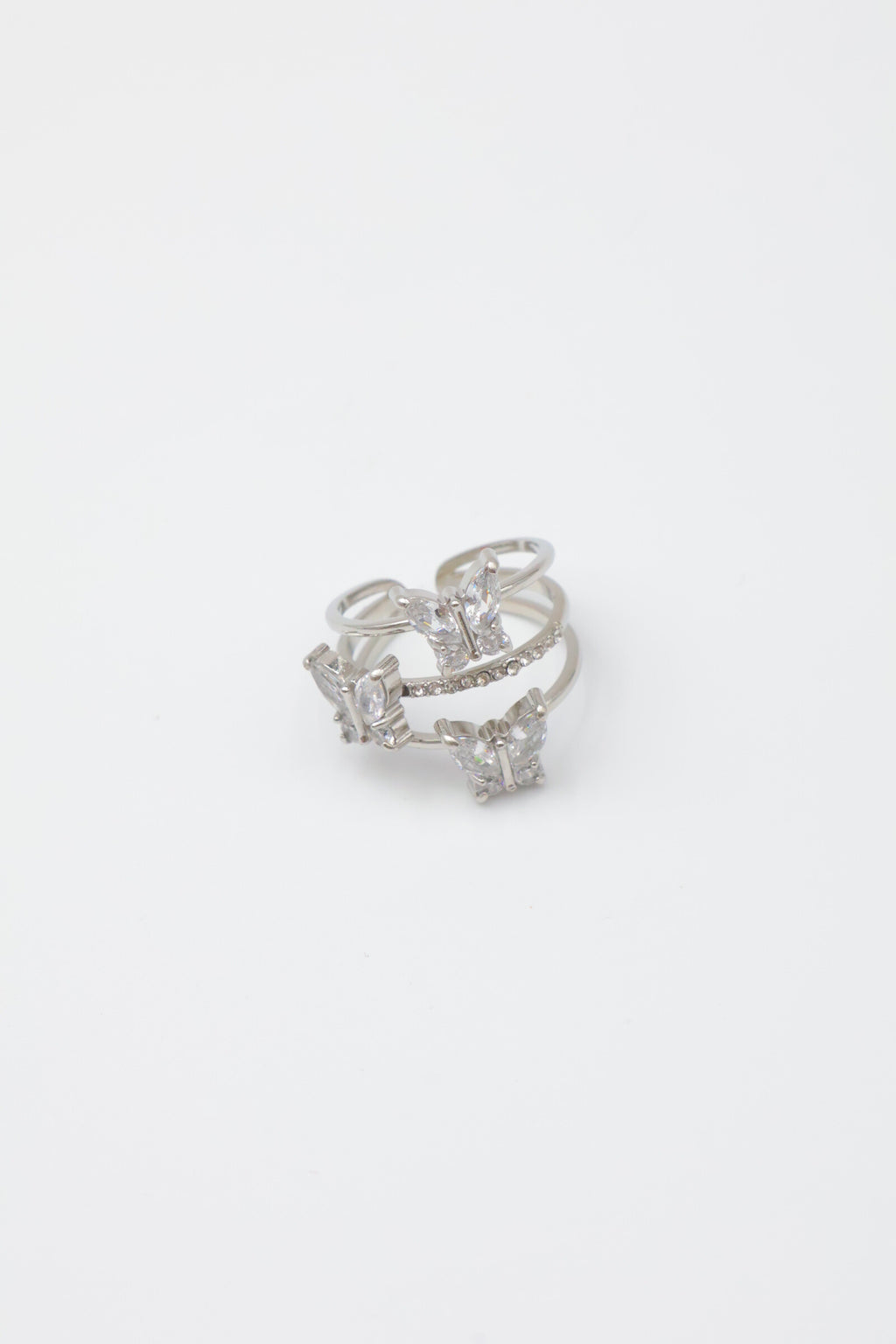 Bague ajustable en acier inoxydable - ARGENT