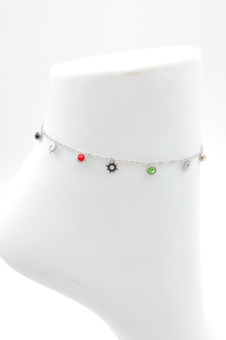 Chaîne de cheville en acier inoxydable - ARGENT