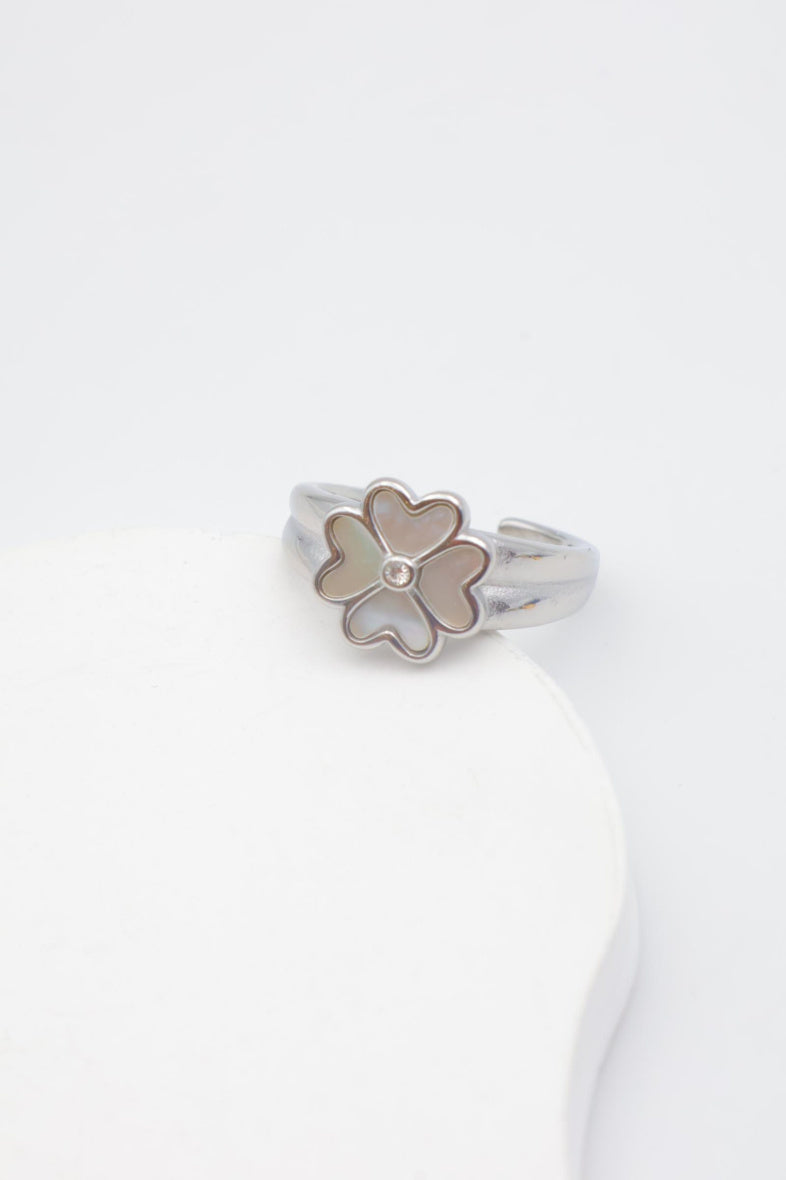 Bague en acier inoxydable ajustable - ARGENT