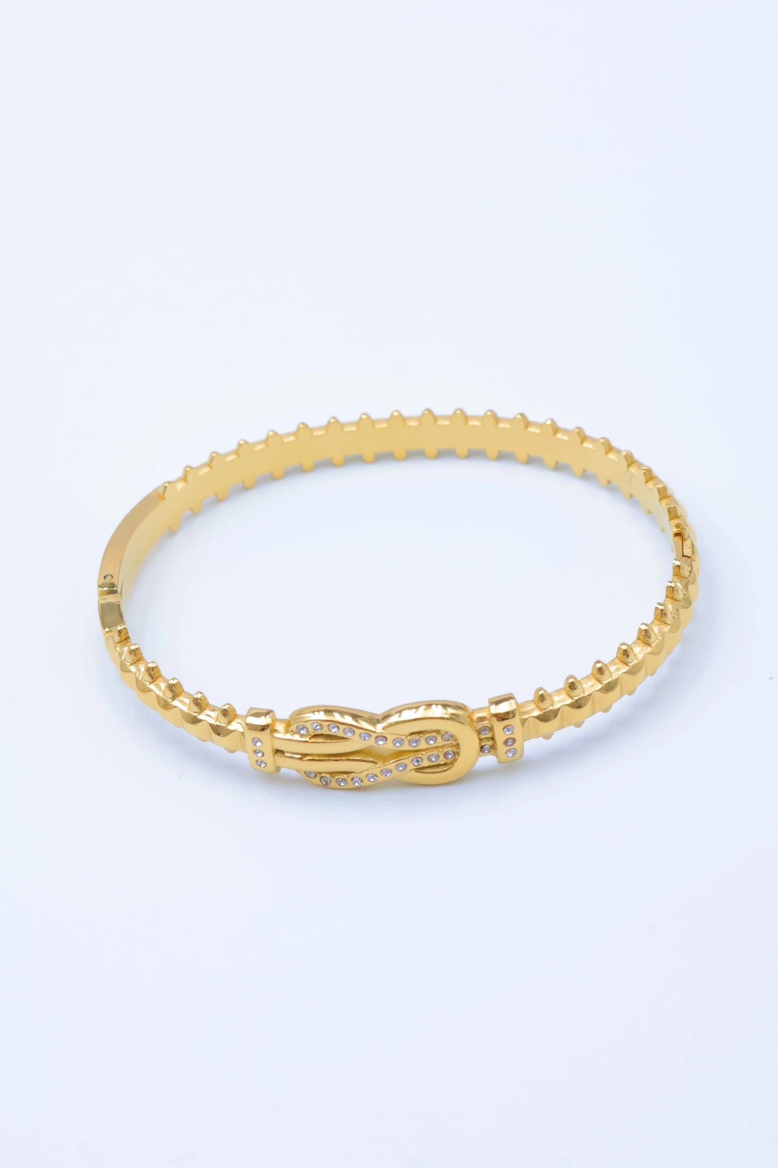 Bracelet jonc en acier inoxydable - DORÉ