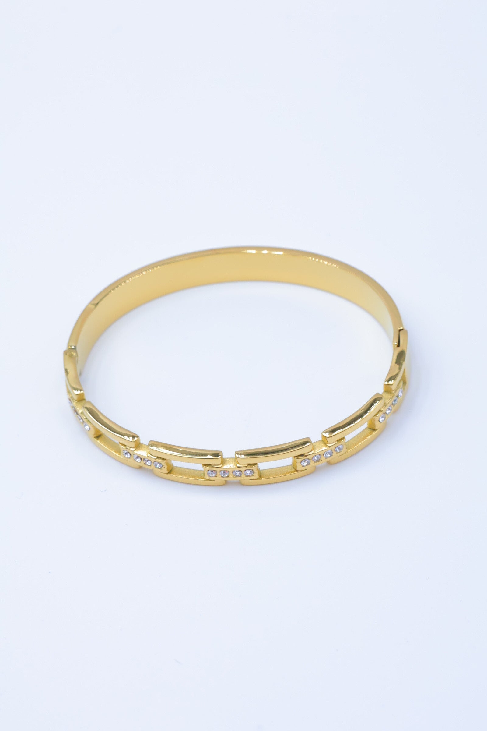Bracelet jonc en acier inoxydable - DORÉ