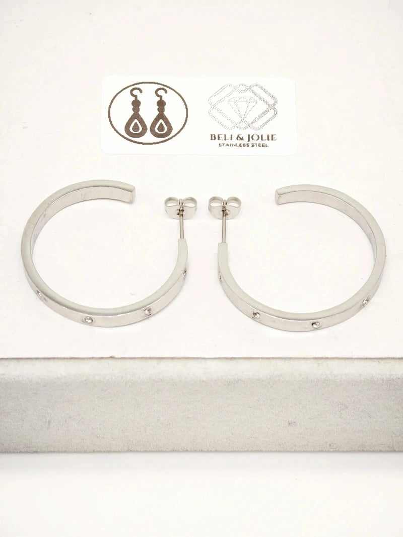 Boucles d’oreilles en acier inoxydable