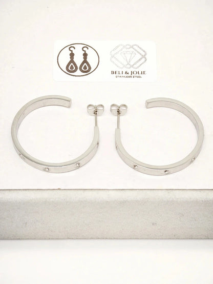 Boucles d’oreilles en acier inoxydable