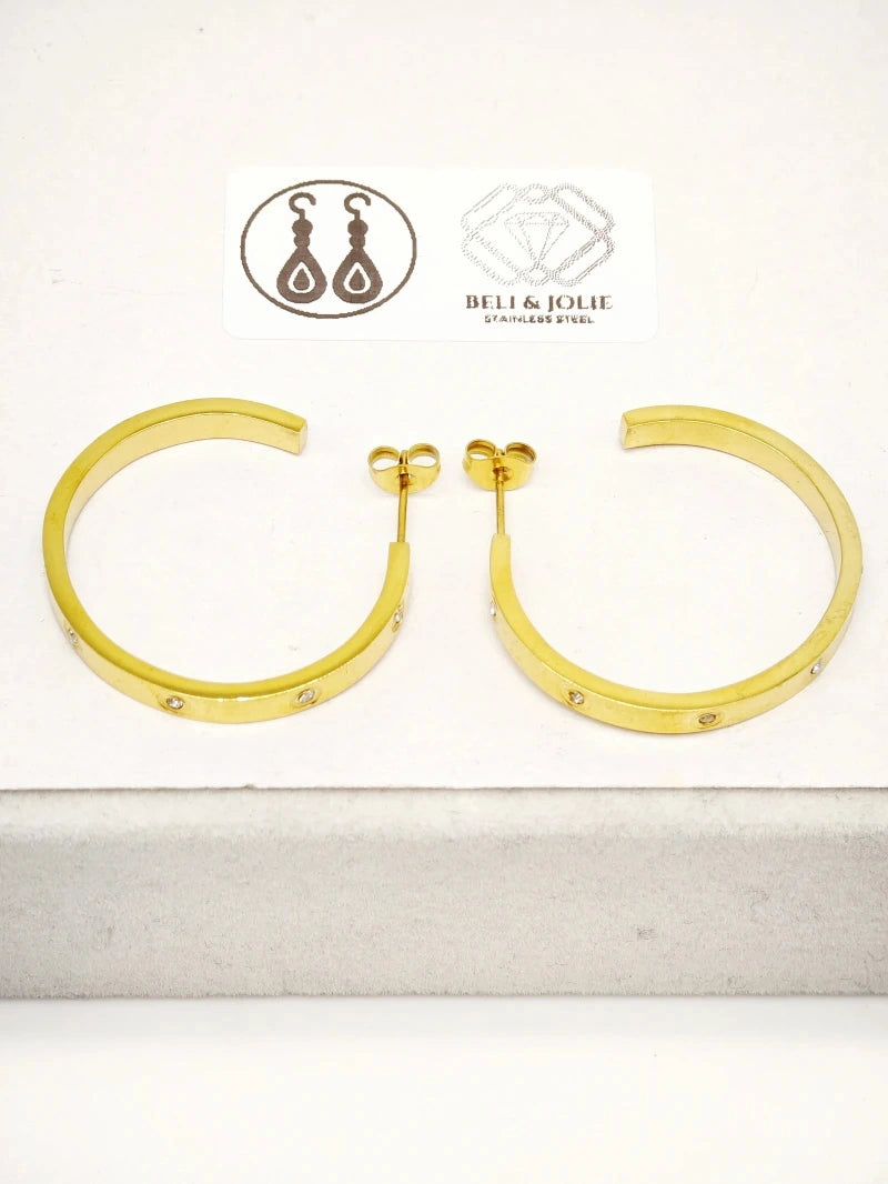 Boucles d’oreilles en acier inoxydable
