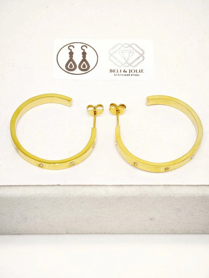 Boucles d’oreilles en acier inoxydable