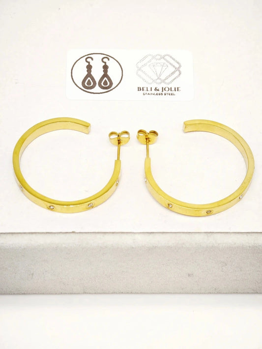Boucles d’oreilles en acier inoxydable