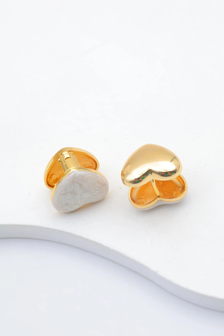 Boucles d'oreilles en acier inoxydable - BLANC
