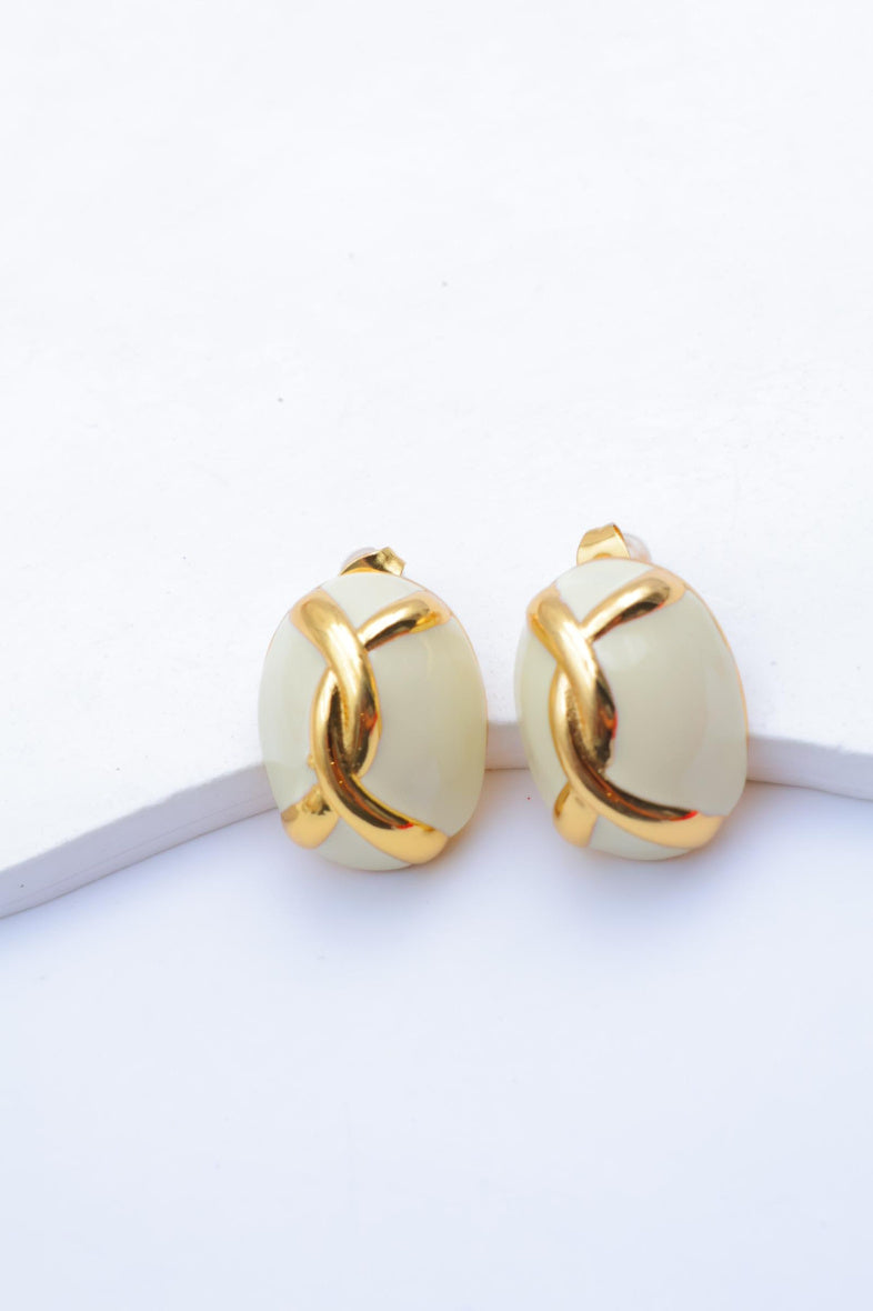 Boucles d'oreilles en acier inoxydable - BLANC