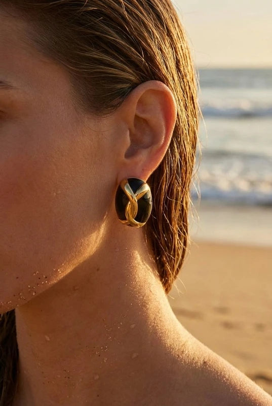 Boucles d’oreilles en acier inoxydable