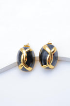 Boucles d'oreilles en acier inoxydable - NOIR