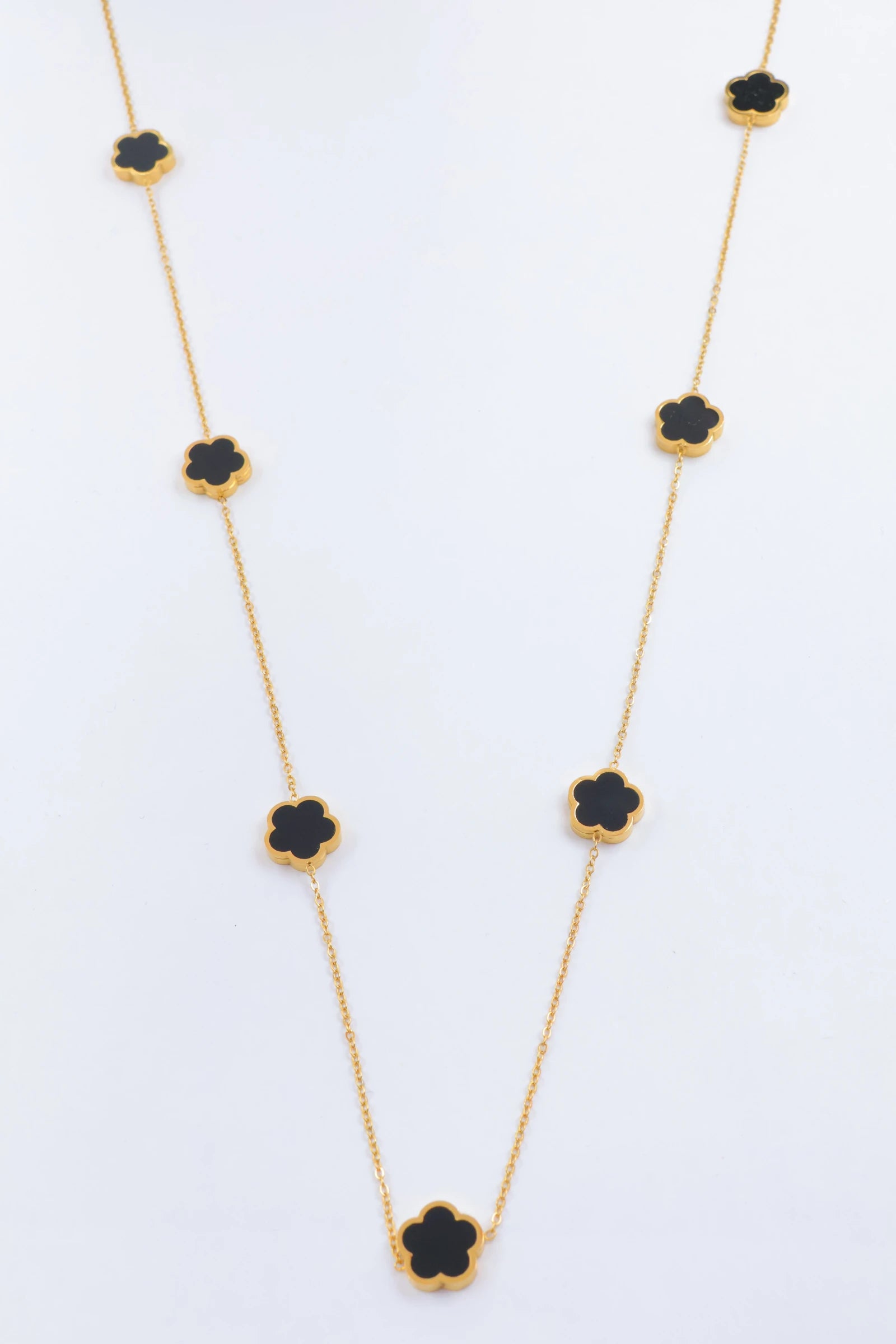 Collier sautoir en acier inoxydable - NOIR