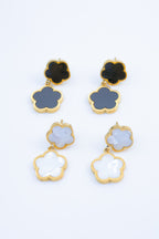 Boucles d'oreilles en acier inoxydable - BLANC