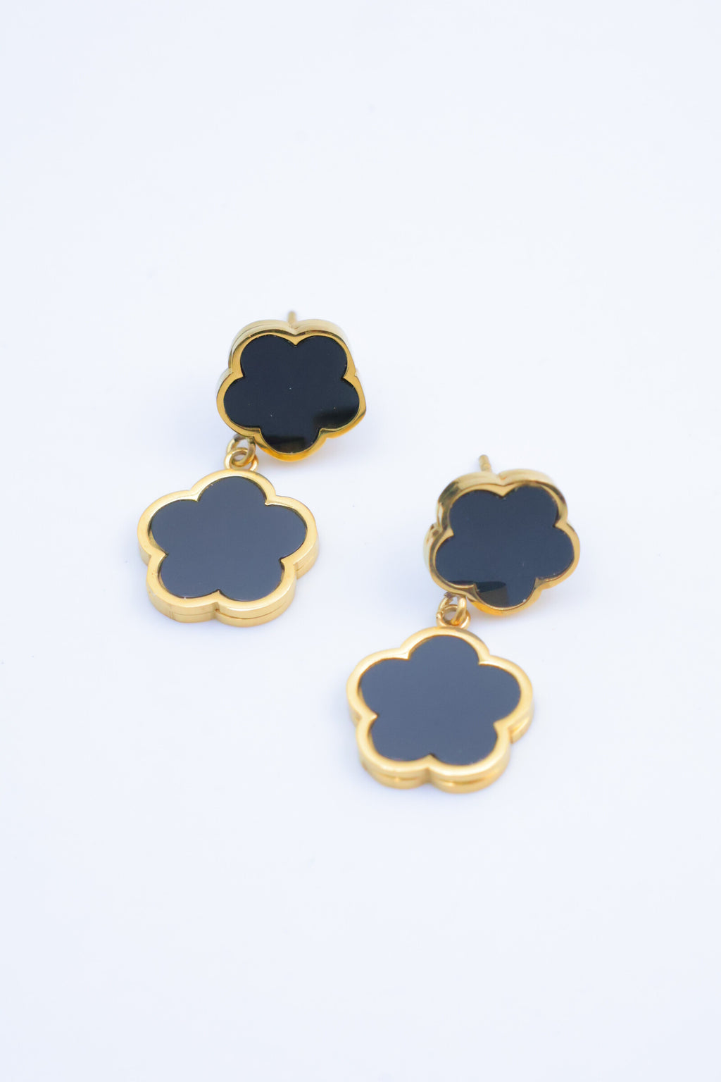 Boucles d'oreilles en acier inoxydable - NOIR
