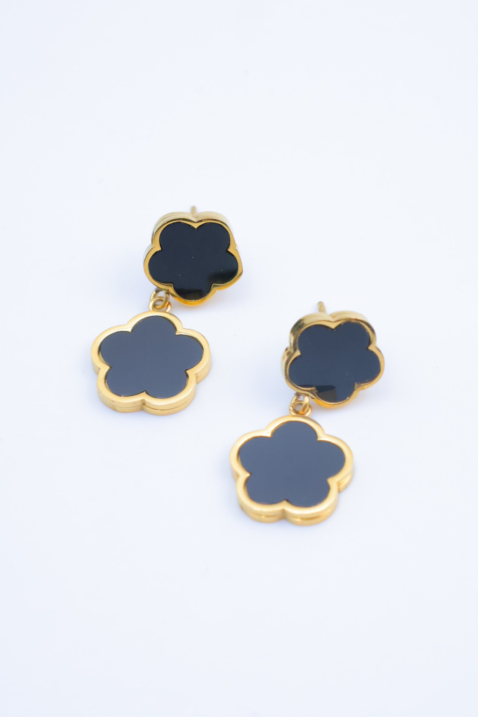 Boucles d'oreilles en acier inoxydable - NOIR