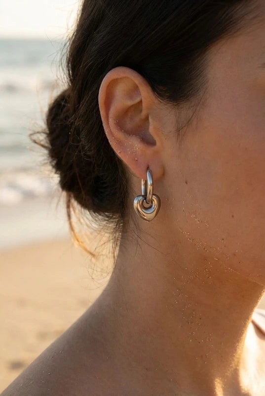 Boucles d’oreilles en acier inoxydable