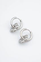 Boucles d'oreilles en acier inoxydable - ARGENT