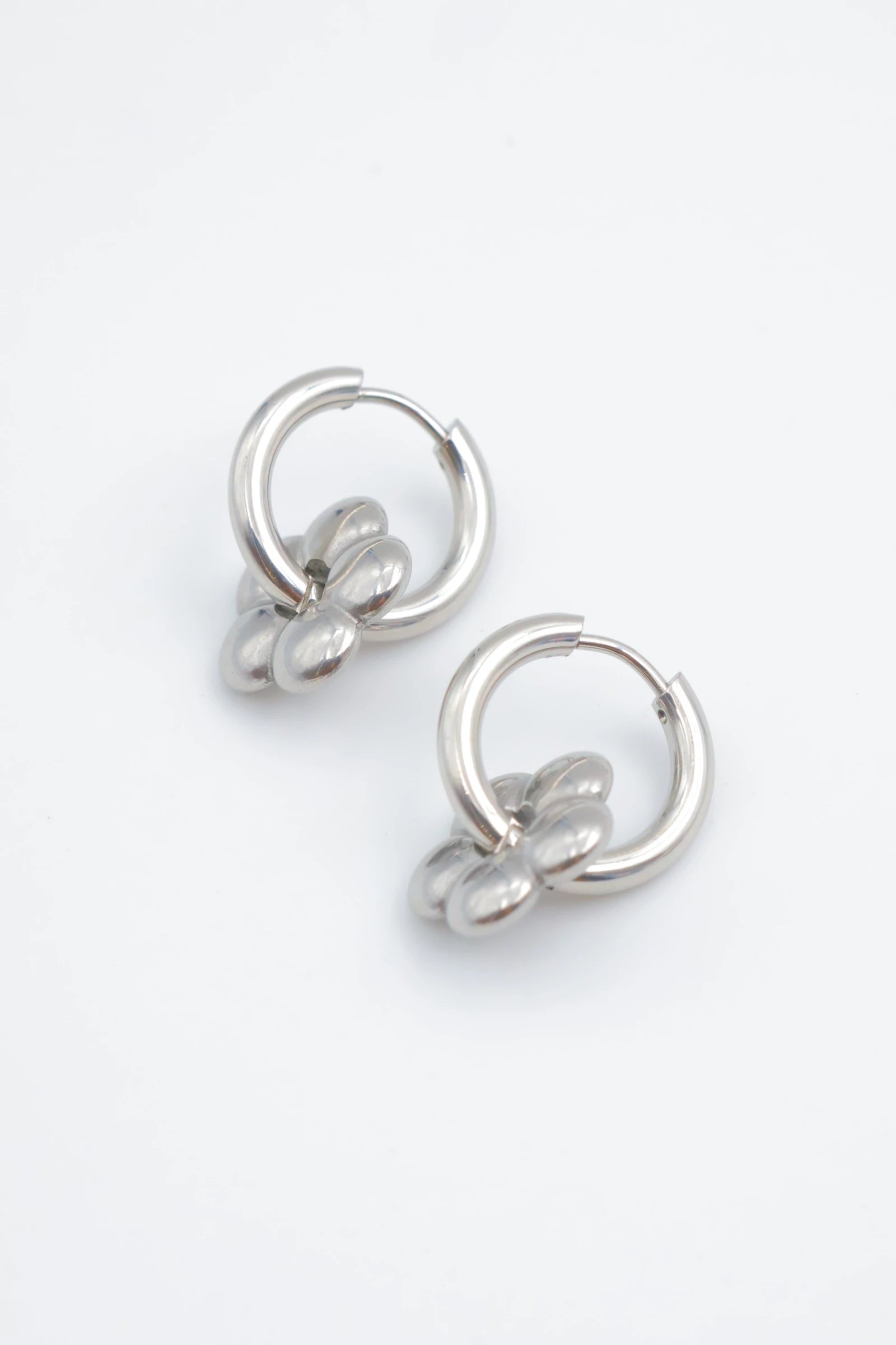 Boucles d'oreilles en acier inoxydable - ARGENT