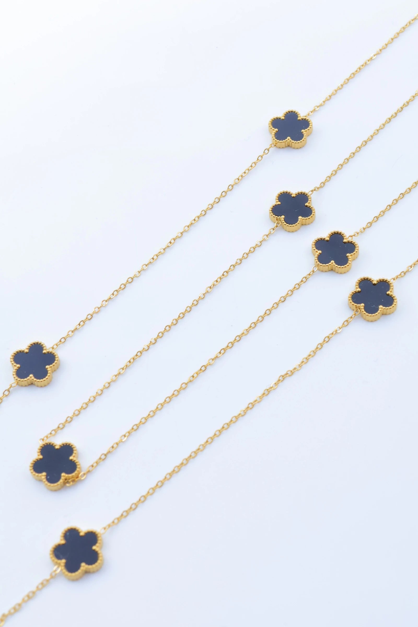 Collier sautoir en acier inoxydable - NOIR