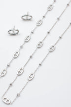 Parure de bijoux en acier inoxydable - ARGENT