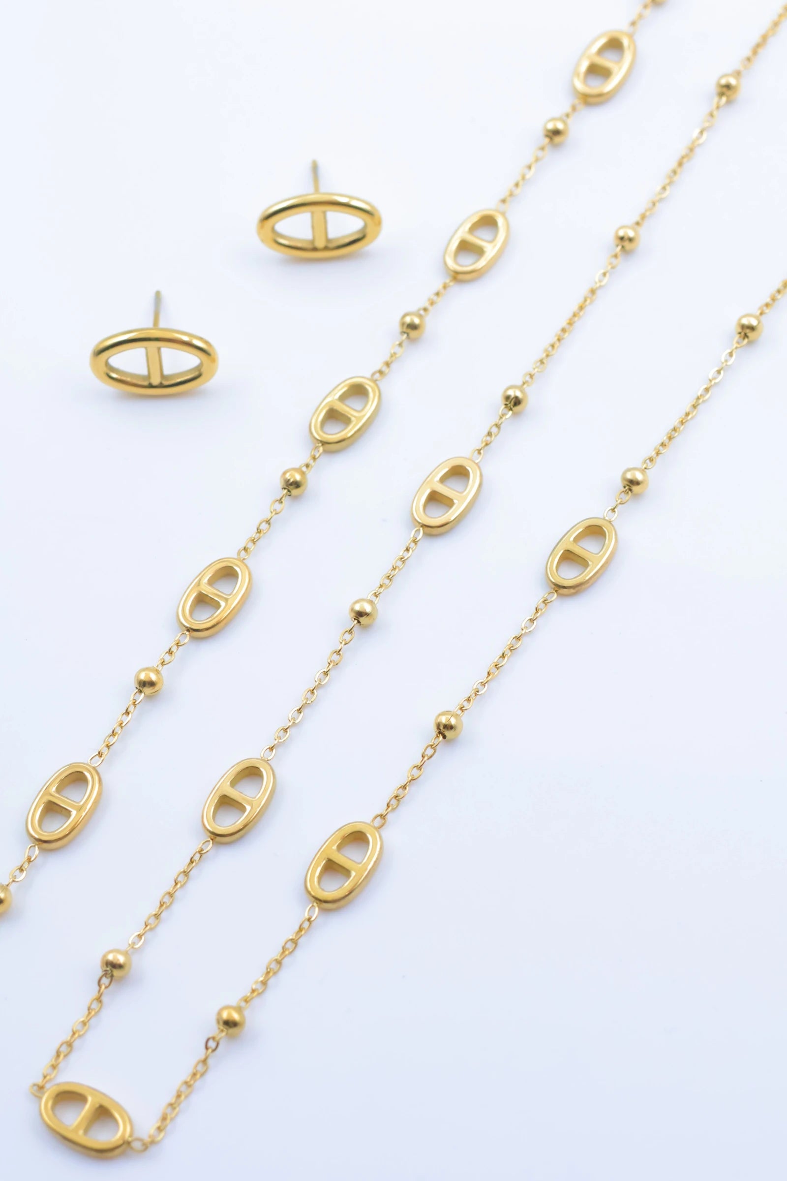 Parure de bijoux en acier inoxydable - DORÉ