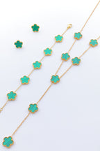Parure de bijoux en acier inoxydable - VERT