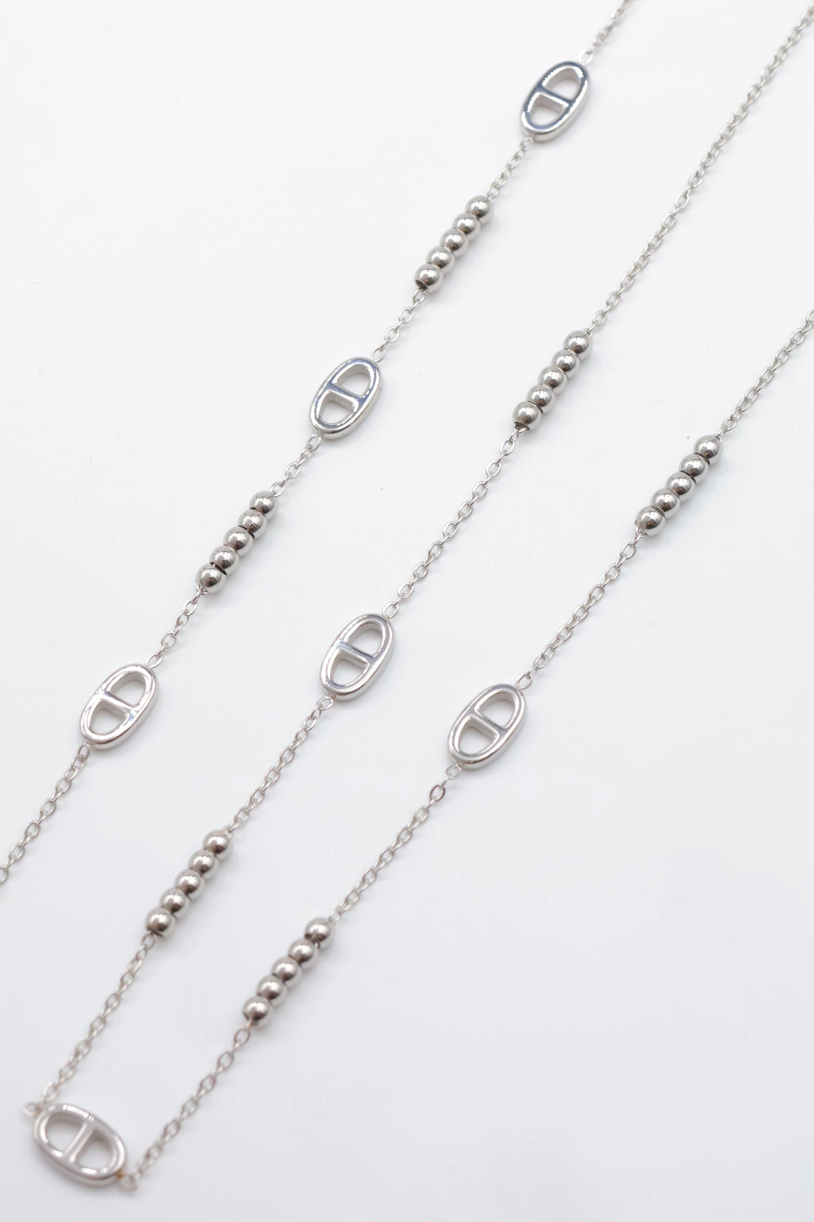 Parure de bijoux en acier inoxydable - ARGENT