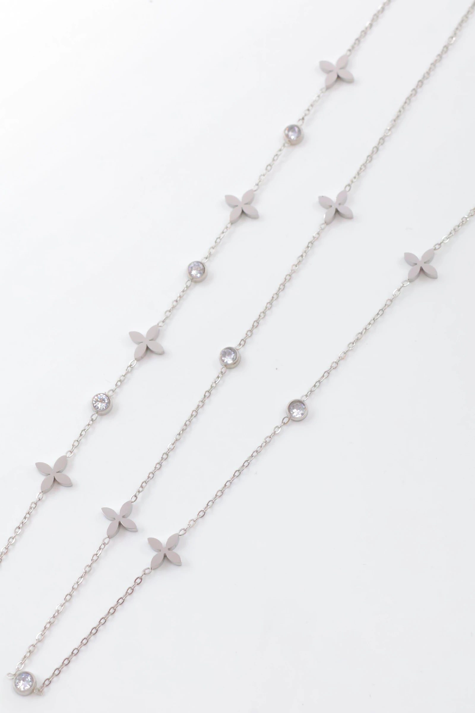 Parure de bijoux en acier inoxydable - ARGENT