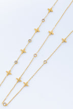 Parure de bijoux en acier inoxydable - DORÉ