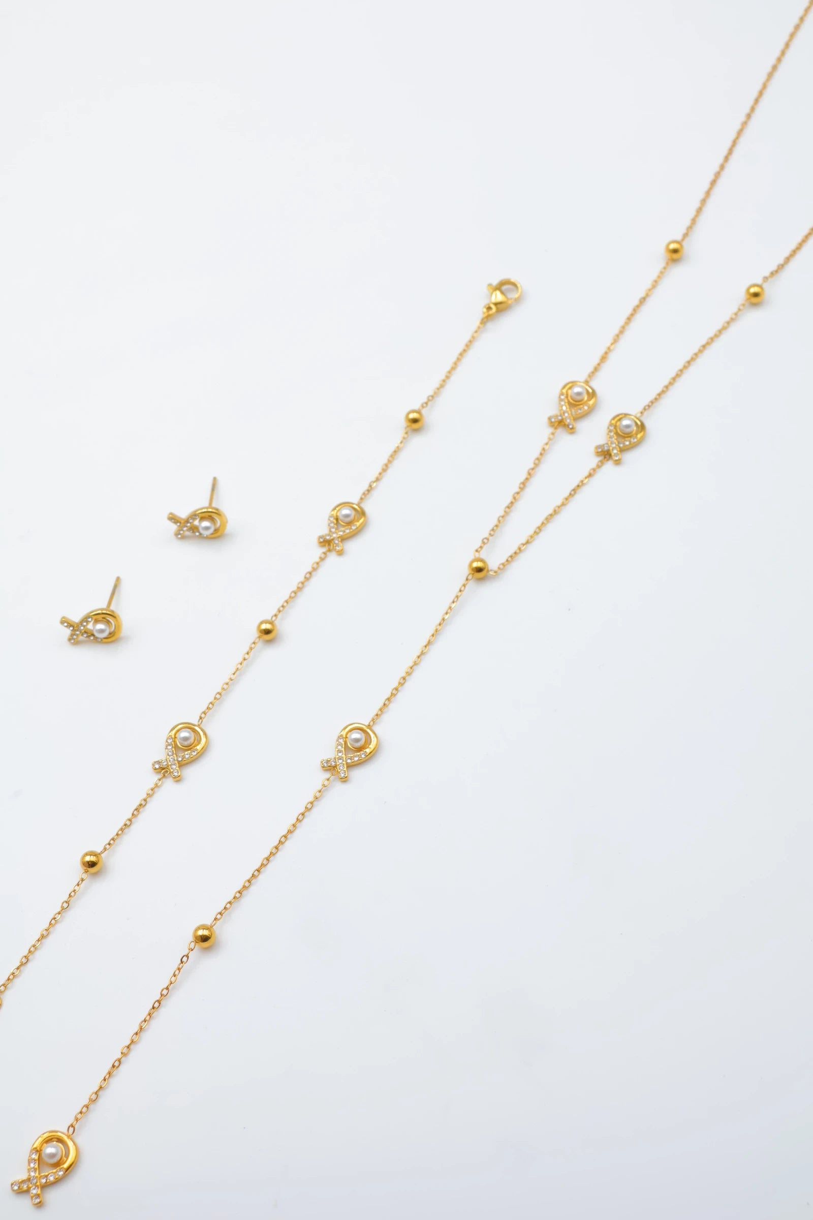 Parure de bijoux en acier inoxydable - DORÉ