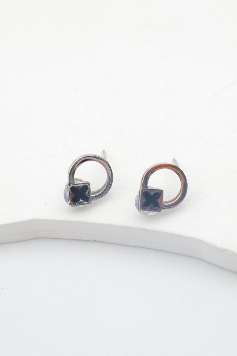 Boucles d'oreilles en acier inoxydable - ARGENT