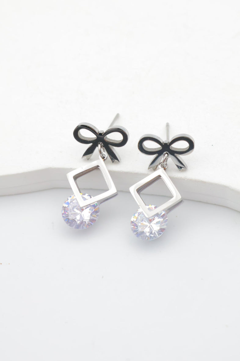Boucles d'oreilles en acier inoxydable - ARGENT