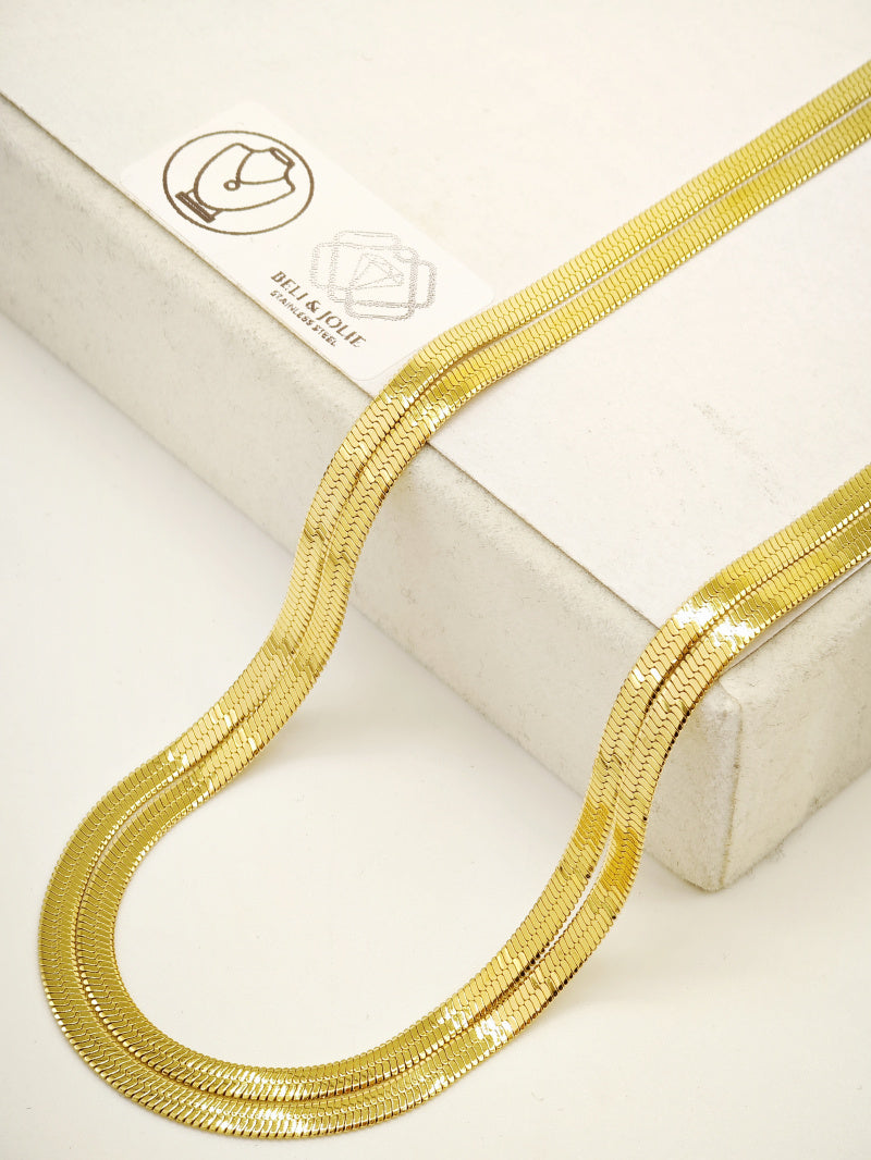 Collier sautoir en acier inoxydable - DORÉ