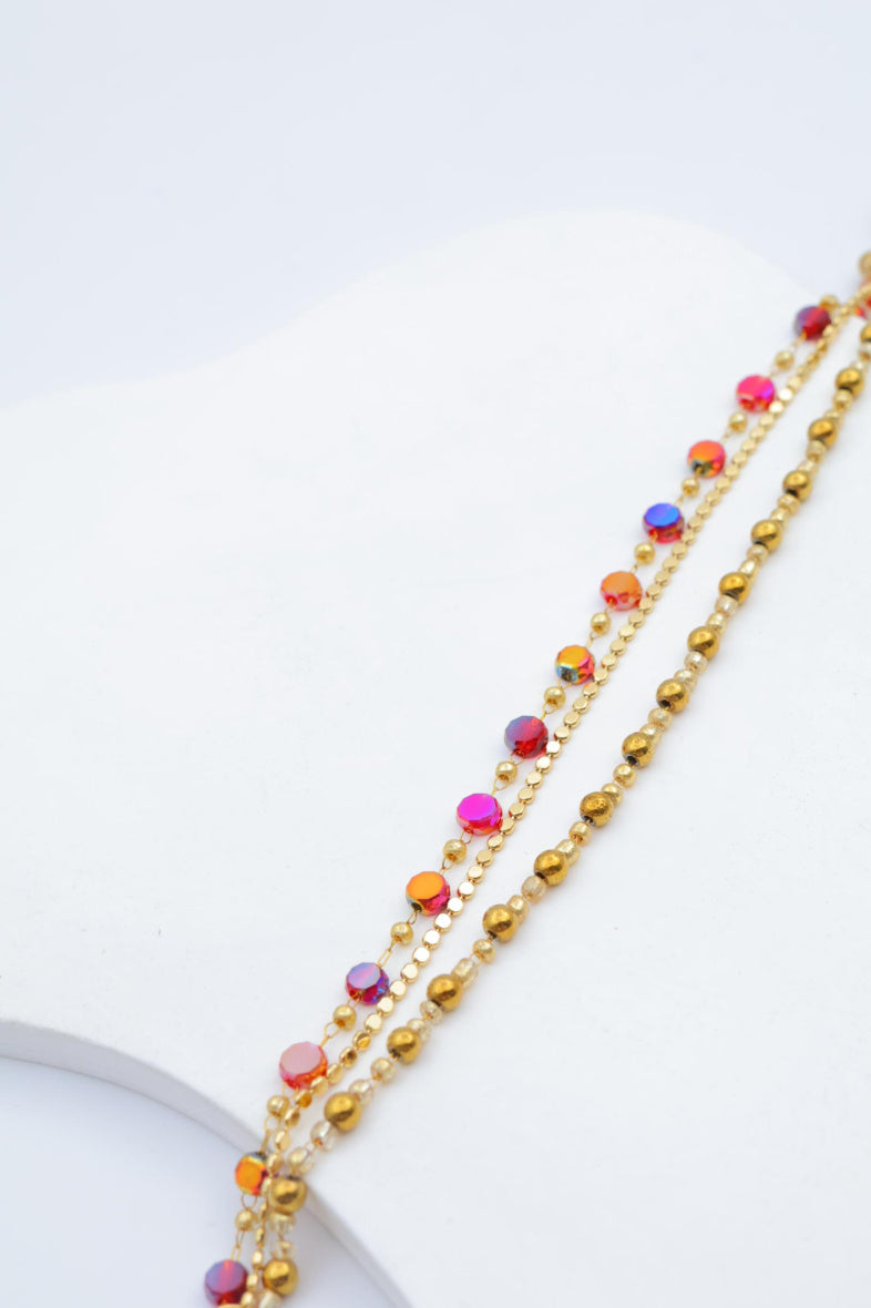 Bracelet en acier inoxydable - ROUGE