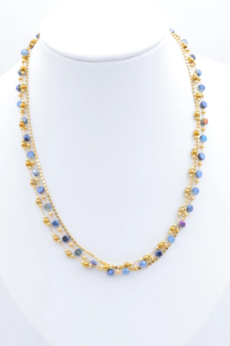 Collier en acier inoxydable - BLEU