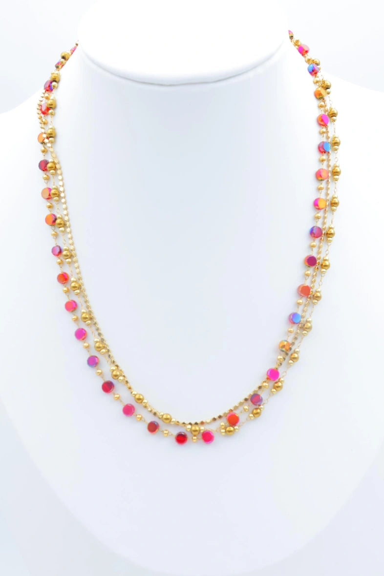 Collier en acier inoxydable - ROUGE