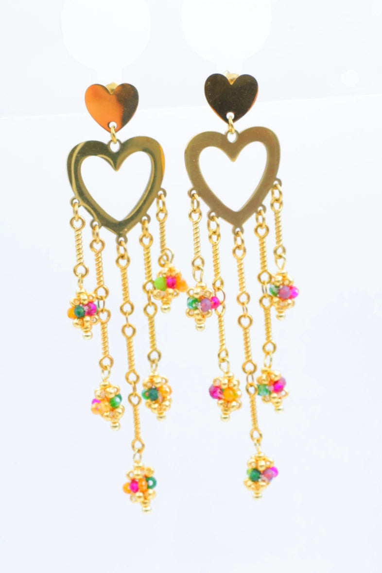 Boucles d'oreilles en acier inoxydable - MULTICOLORE