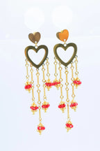 Boucles d'oreilles en acier inoxydable - ROUGE