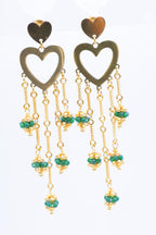 Boucles d'oreilles en acier inoxydable - VERT