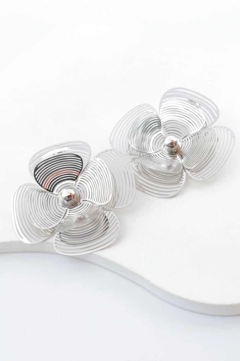Boucles d'oreilles en acier inoxydable - ARGENT