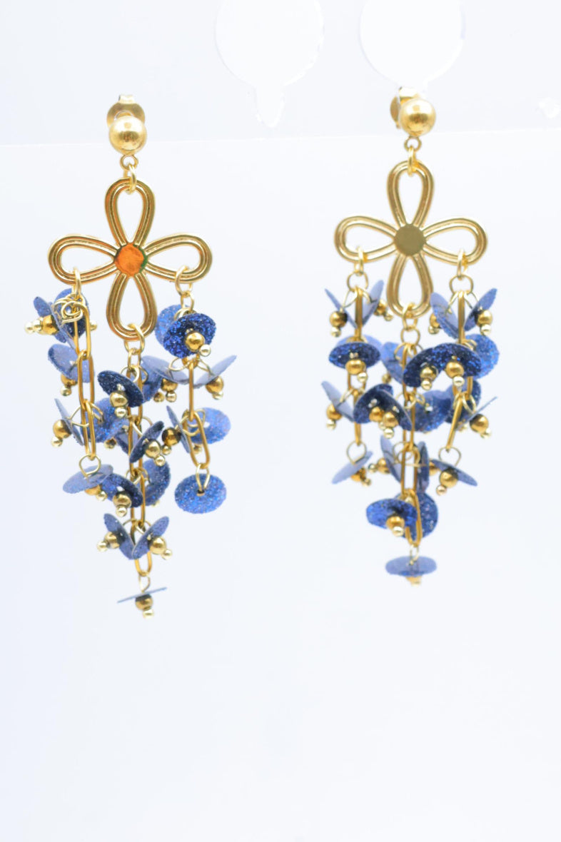 Boucles d'oreilles en acier inoxydable - BLEU