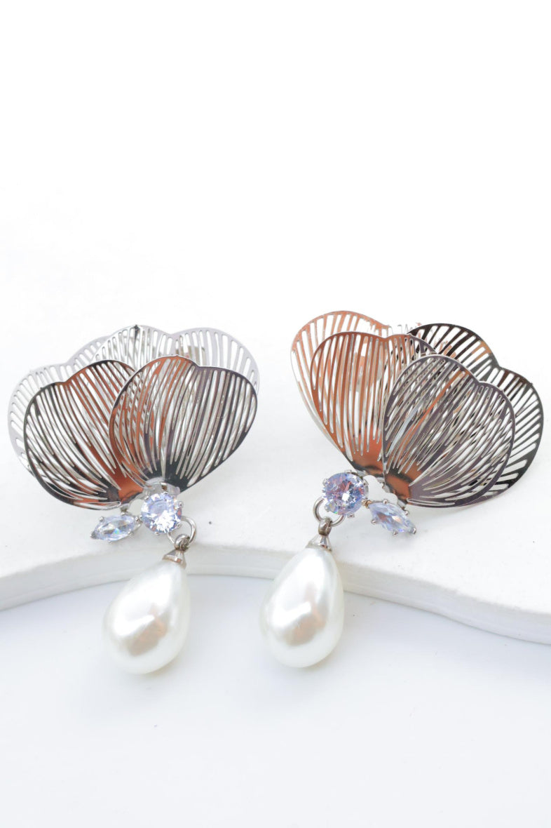 Boucles d'oreilles en acier inoxydable - ARGENT