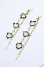 Boucles d'oreilles en acier inoxydable - VERT