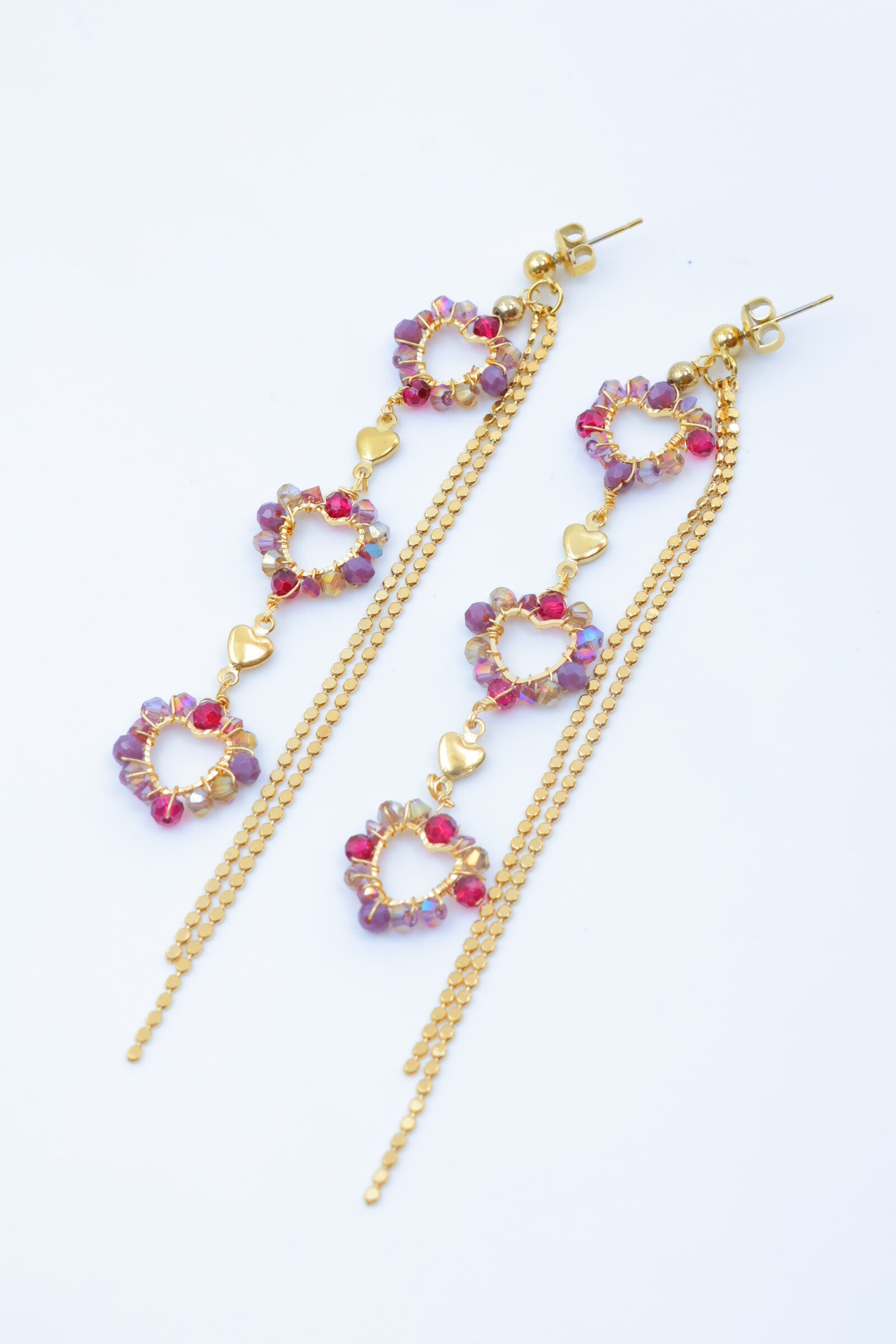 Boucles d'oreilles en acier inoxydable - VIOLET